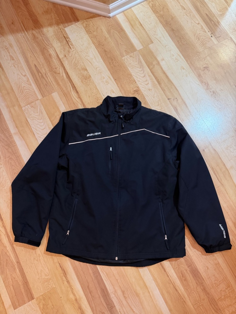 Bauer Black Men's Lightweight Zip Jacket USA Hockey mens XL